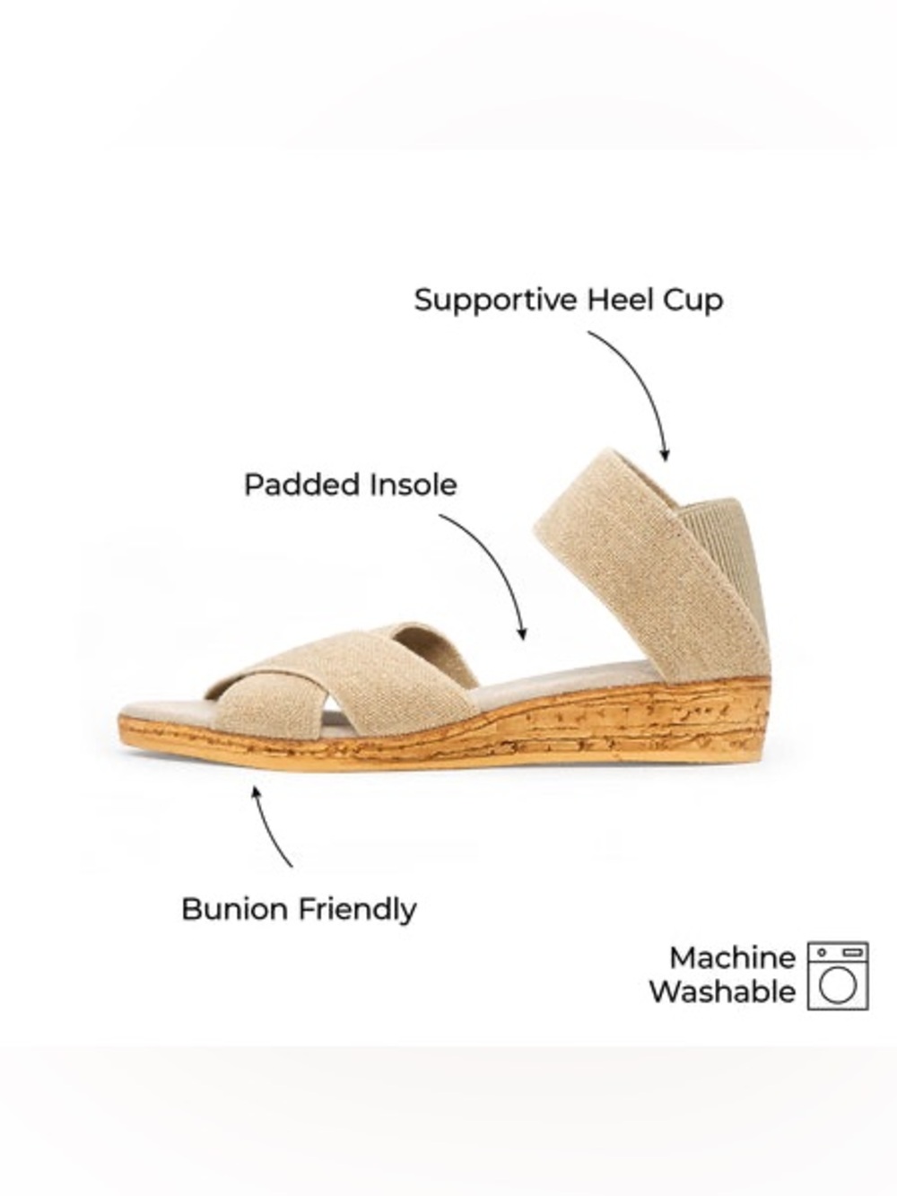 CHARLESTON SHOE CO. Beige Crisscross Espadrille Sandals - Picture 10 of 13